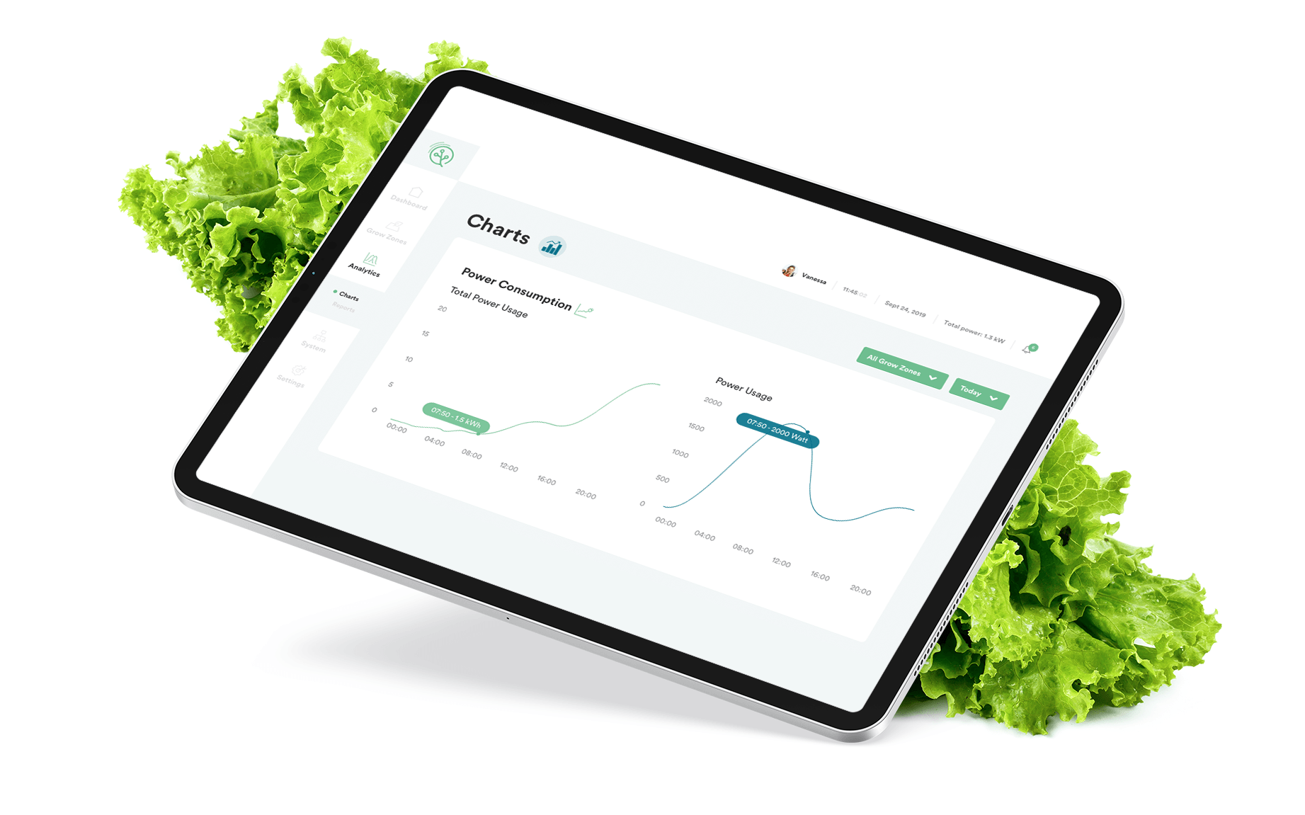 ipad showing grow zones in heliocore