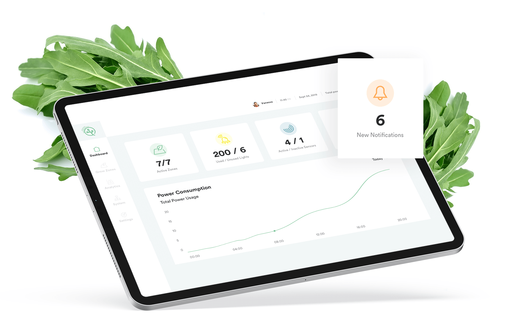 ipad showing grow zones in heliocore